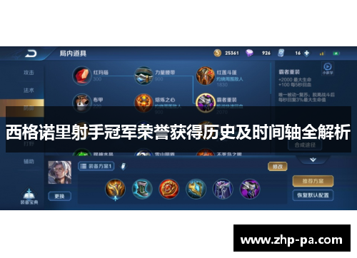 西格诺里射手冠军荣誉获得历史及时间轴全解析