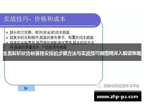全面解析欧协联赛程安排的步骤方法与实战技巧指南精深入解读策略